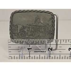 Vintage Old Saybrook Pewter Belt Buckle 2.25"